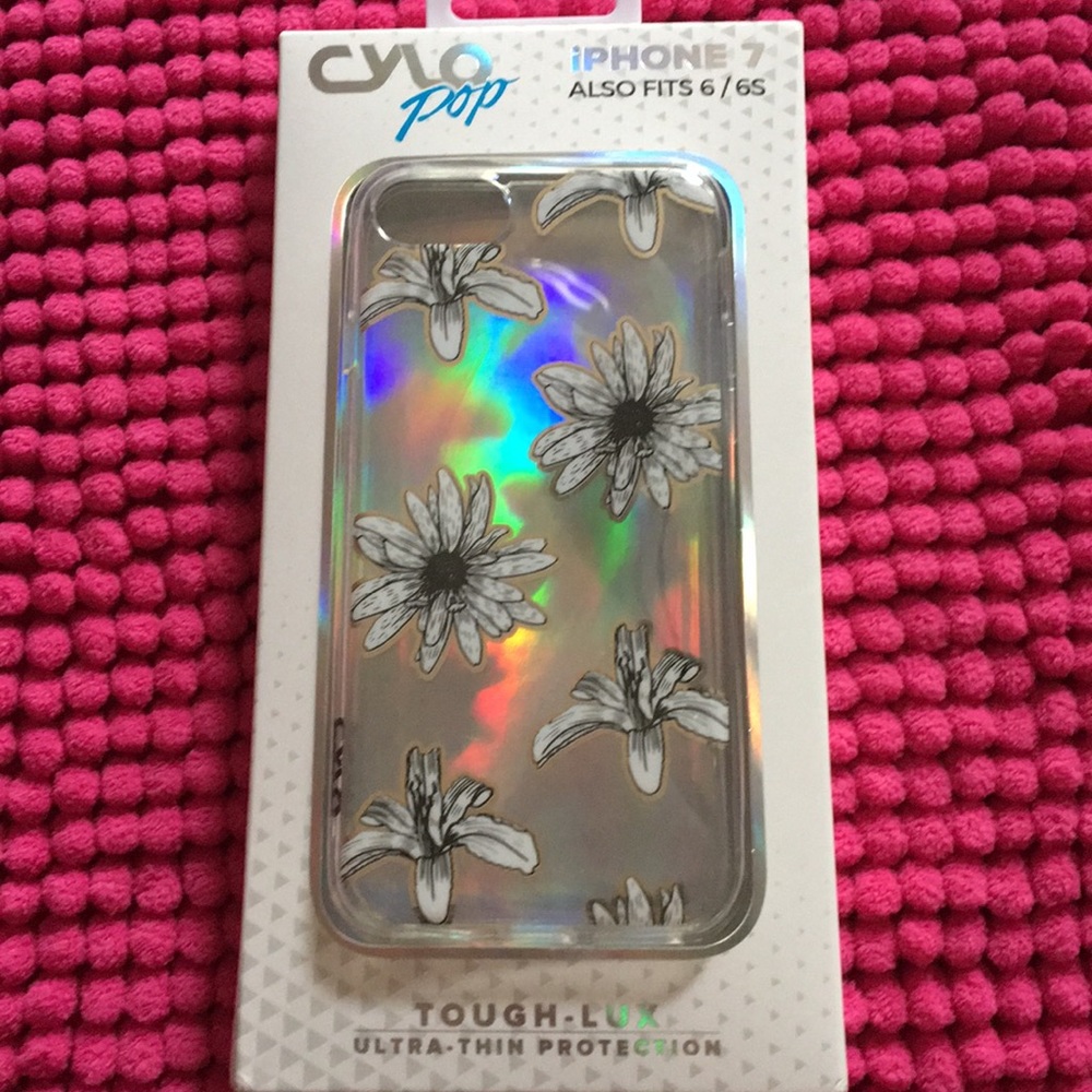 7 6 6s iPhone Clear Iridescent Flower Phone Case